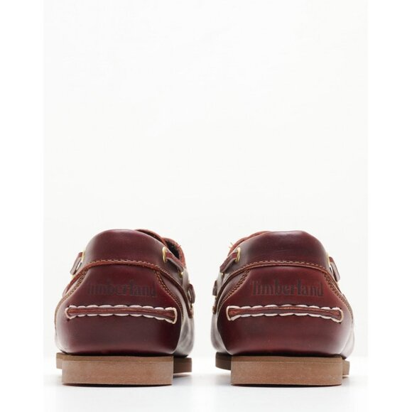 TIMBERLAND WOMEN'S 2-EYE CLASSIC BOAT LEATHER SHOES BURGUNDY FULL GRAIN 72333 - Picture 6 of 9